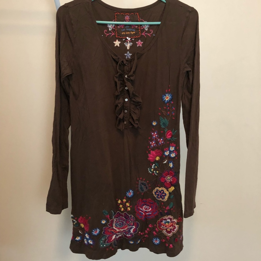 Brown long sleeve dress